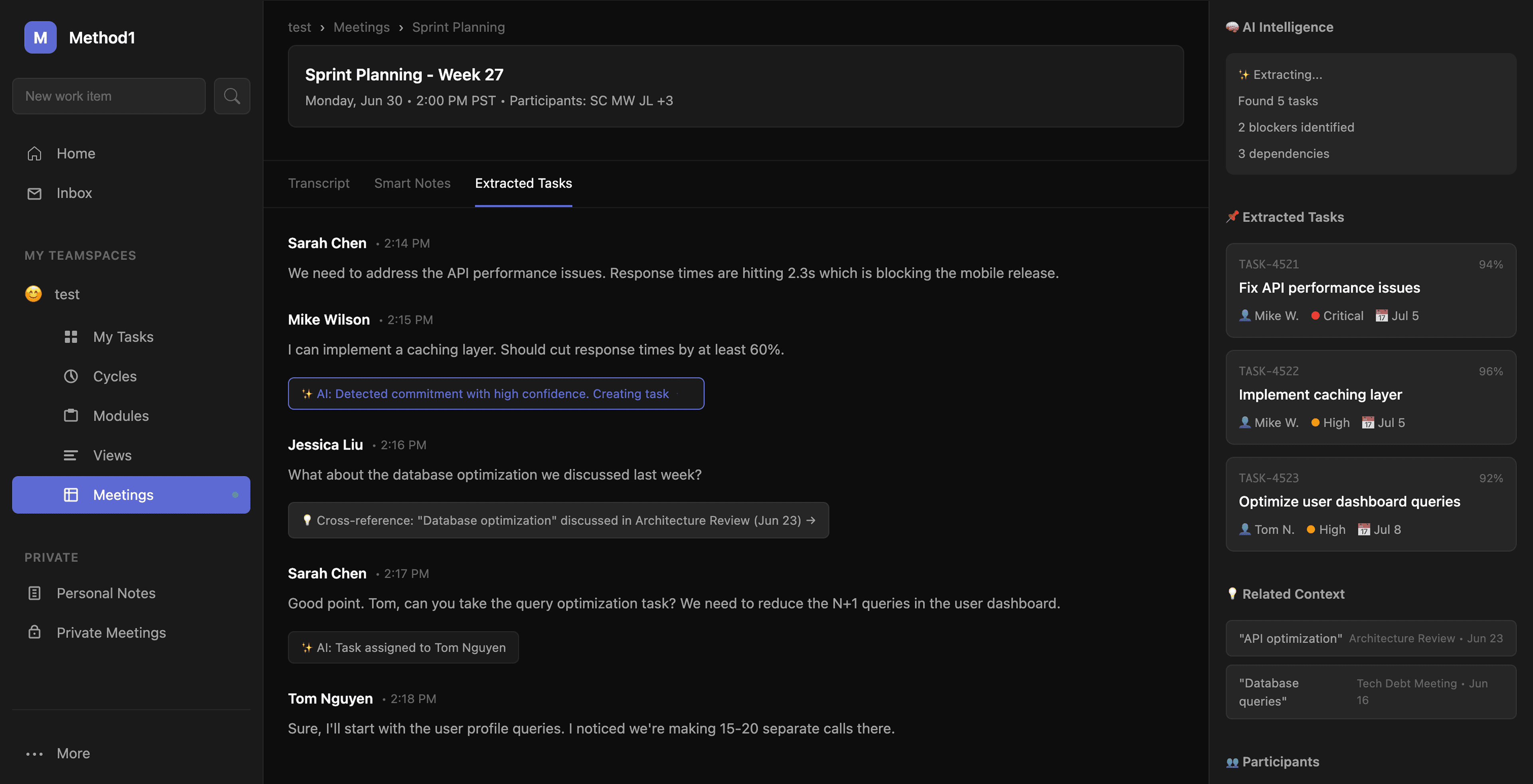 Method Product Interface